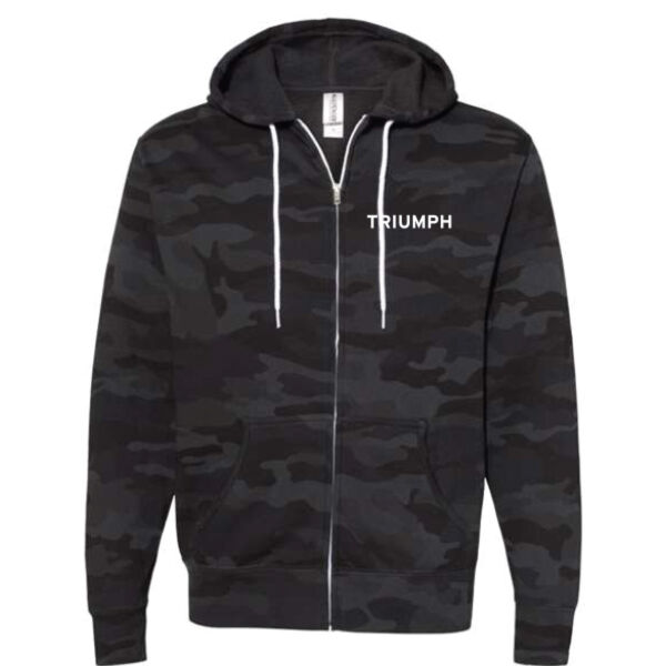 Triumph Black Camo Full Zip Hoodie Thumbnail